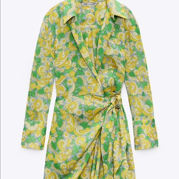 Zara printed dress floral yellow - Picture 10 of 15